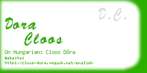 dora cloos business card